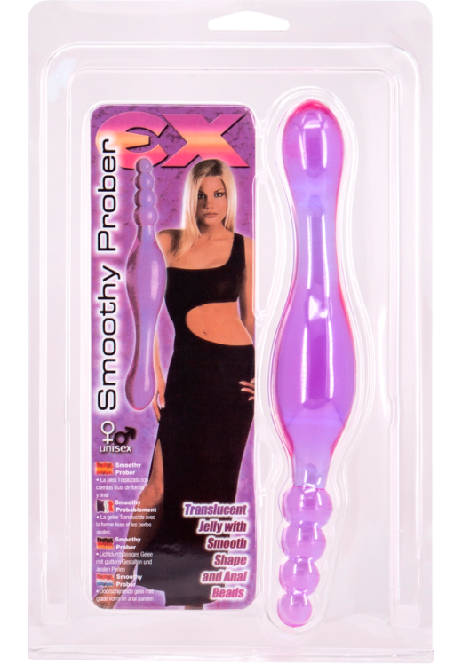 Πρωκτικό dildo από jelly σε μοβ χρώμα, μήκους 20 εκ.