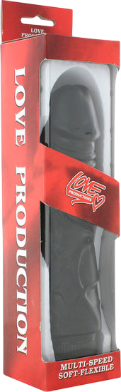 Ρεαλιστικός δονητής από pvc σε μαύρο χρώμα, μήκους 22 εκ. και μέγιστης διαμέτρου 4 εκ.