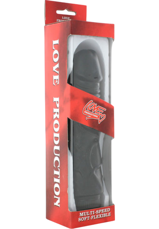 Ρεαλιστικός δονητής από pvc σε μαύρο χρώμα, μήκους 22 εκ. και μέγιστης διαμέτρου 4 εκ.