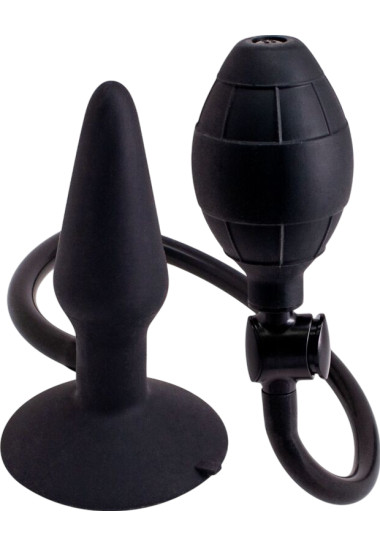 Sevencreations Plug Inflable 12,7 cm Πρωκτική σφήνα από σιλικόνη σε μαύρο χρώμα, μήκους 12,7 εκ. και μέγιστης διαμέτρου 7,3 εκ.
