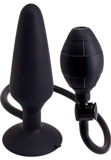 Sevencreations Plug Inflatable 17 cm Πρωκτική σφήνα από σιλικόνη σε μαύρο χρώμα, μήκους 17 εκ. και μέγιστης διαμέτρου 7 εκ.