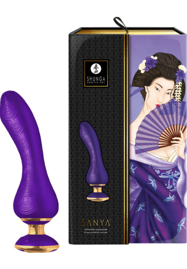 G Shunga Sanya Intimate Massager 18,5 cm Δονητής σημείου g από σιλικόνη σε μοβ χρώμα, μήκους 18,5 εκ. και μέγιστης διαμέτρου 3,8 εκ.