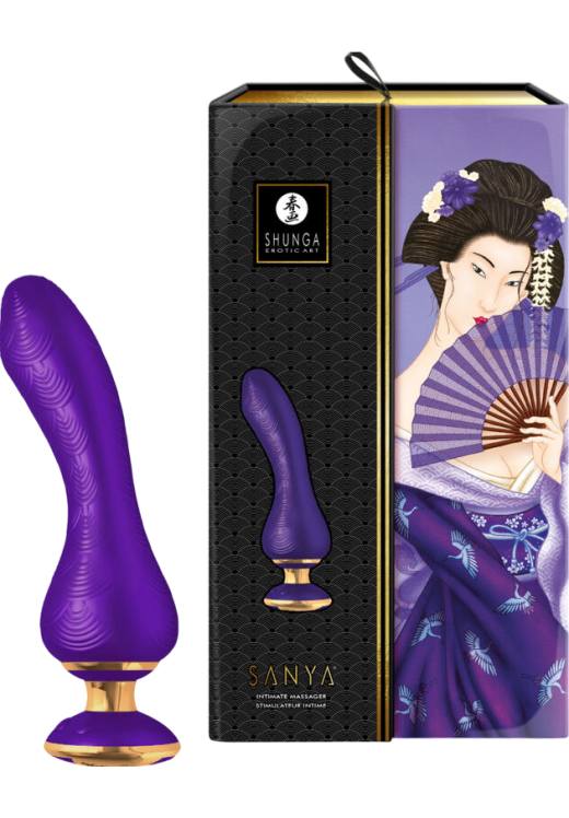 Δονητής σημείου g από σιλικόνη σε μοβ χρώμα, μήκους 18,5 εκ. και μέγιστης διαμέτρου 3,8 εκ.