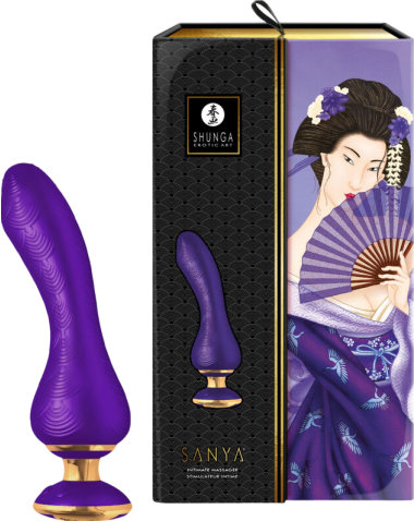 Δονητής σημείου g από σιλικόνη σε μοβ χρώμα, μήκους 18,5 εκ. και μέγιστης διαμέτρου 3,8 εκ.