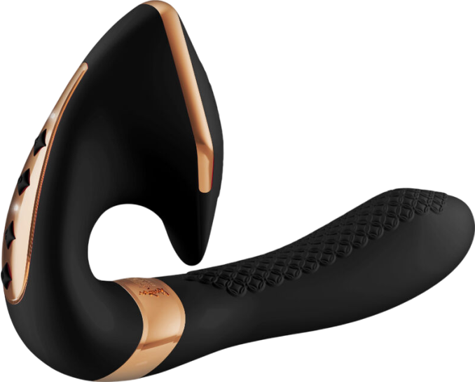 Δονητής σημείου g από σιλικόνη σε μαύρο χρώμα, μήκους 17 εκ. και μέγιστης διαμέτρου 3,7 εκ.