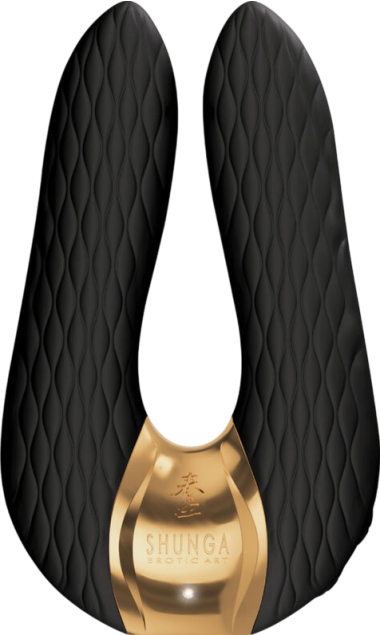 Κλειτοριδικός δονητής από σιλικόνη σε μαύρο χρώμα, μήκους 10,8 εκ. και μέγιστης διαμέτρου 6,5 εκ.