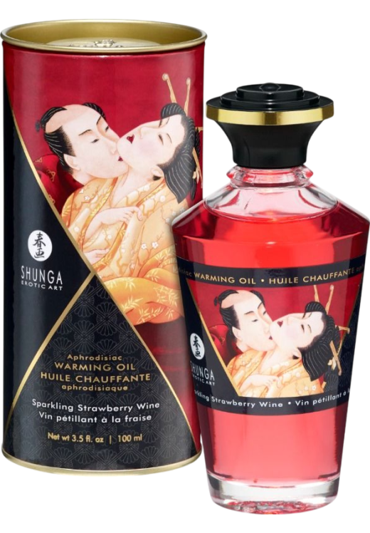 Λάδι μασάζ με γεύση κρασί φράουλας σε συσκευασία 100 ml