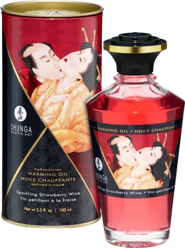 Λάδι μασάζ με γεύση κρασί φράουλας σε συσκευασία 100 ml