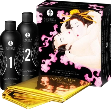 Μασάζ σετ με άρωμα ροδοπέταλα σε συσκευασία 2x225 ml