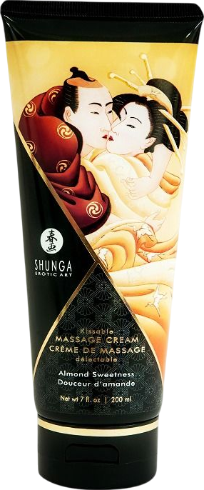 Κρέμα μασάζ με γεύση αμύγδαλο σε συσκευασία 200 ml