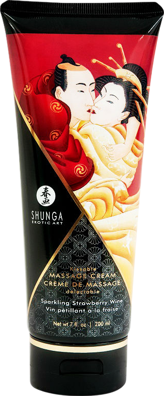 Κρέμα μασάζ με γεύση κρασί φράουλας σε συσκευασία 200 ml