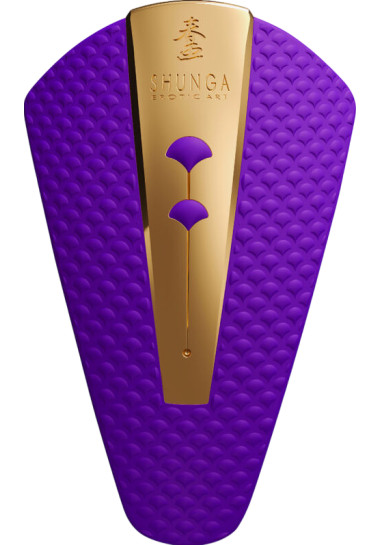 Shunga Obi Intimate Massager 11,5 cm Κλειτοριδικός δονητής από σιλικόνη σε μοβ χρώμα, μήκους 11,5 εκ. και μέγιστης διαμέτρου 7 εκ.