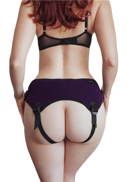 Ζώνη στραπόν από polyester σε μοβ χρώμα