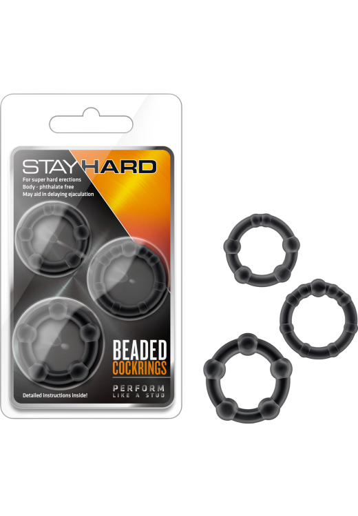 Σετ δαχτυλίδια πέους από tpe σε μαύρο χρώμα