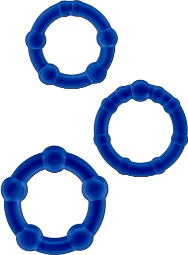 Σετ δαχτυλίδια πέους από tpe σε μπλέ χρώμα