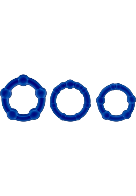 Σετ δαχτυλίδια πέους από tpe σε μπλέ χρώμα
