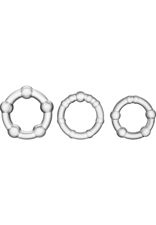 Σετ δαχτυλίδια πέους από tpe σε διάφανο χρώμα