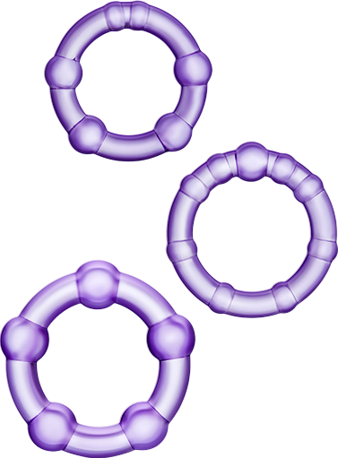 Σετ δαχτυλίδια πέους από tpe σε μοβ χρώμα