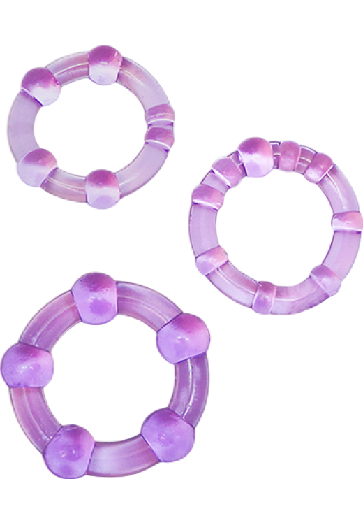 Σετ δαχτυλίδια πέους από tpe σε μοβ χρώμα