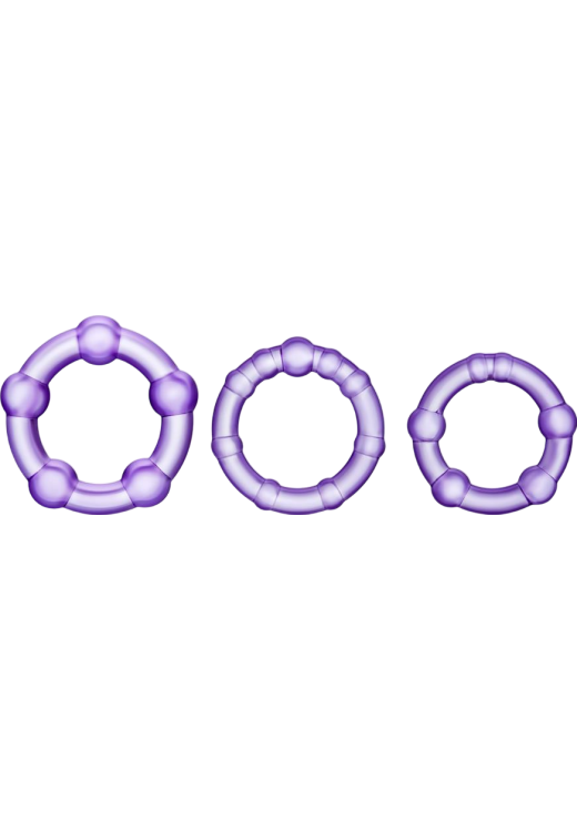 Σετ δαχτυλίδια πέους από tpe σε μοβ χρώμα