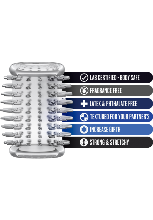 Κάλλυμα πέους από tpe σε διάφανο χρώμα, μήκους 5 εκ. και μέγιστης διαμέτρου 3,5 εκ.