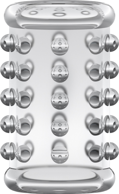 Κάλλυμα πέους από tpe σε διάφανο χρώμα, μήκους 3,3 εκ. και μέγιστης διαμέτρου 3,5 εκ.