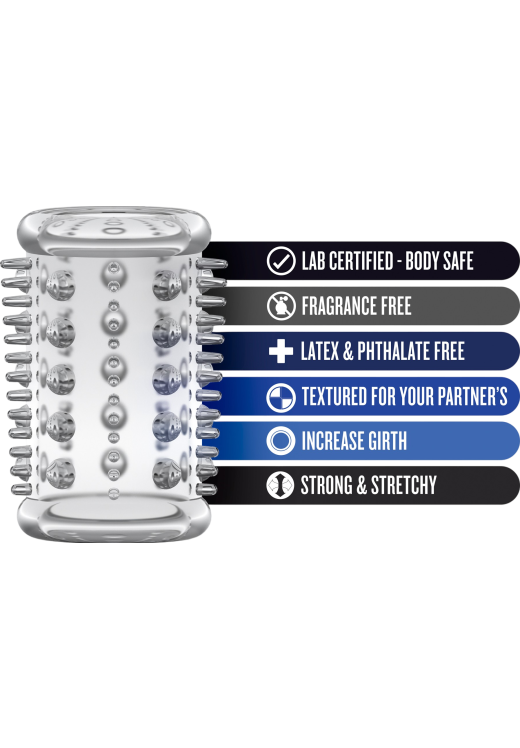 Κάλλυμα πέους από tpe σε διάφανο χρώμα, μήκους 5 εκ. και μέγιστης διαμέτρου 3,5 εκ.