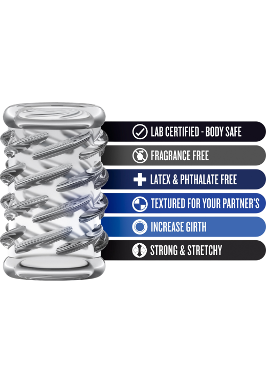 Κάλλυμα πέους από tpe σε διάφανο χρώμα, μήκους 5 εκ.