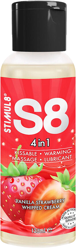 Λιπαντικό με Άρωμα & Γεύση Φράουλα Stimul88 4 In 1 Strawberry Dessert Lubricant 125 ml