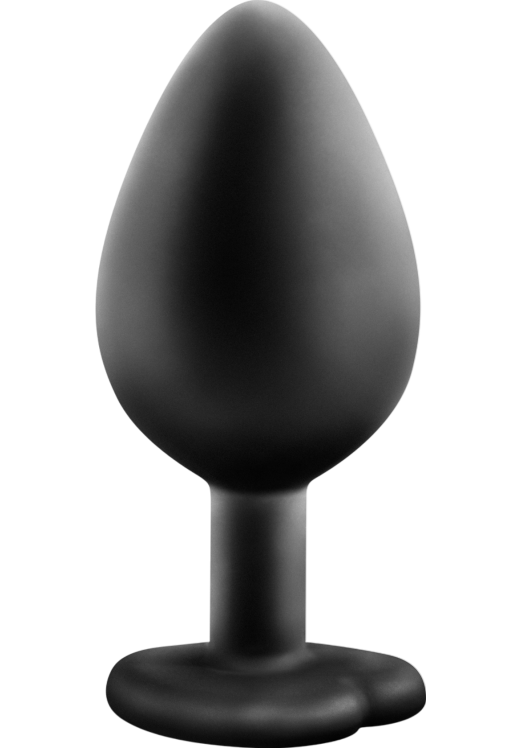 Σφήνα με κόσμημα από σιλικόνη σε μαύρο χρώμα, μήκους 8,2 εκ. και μέγιστης διαμέτρου 3.5 εκ.