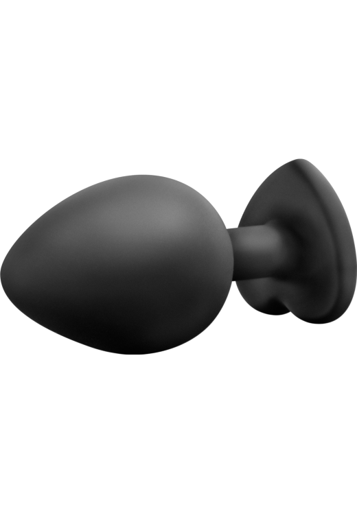 Σφήνα με κόσμημα από σιλικόνη σε μαύρο χρώμα, μήκους 8,2 εκ. και μέγιστης διαμέτρου 3.5 εκ.