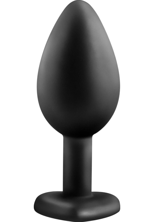 Σφήνα με κόσμημα από σιλικόνη σε μαύρο χρώμα, μήκους 7,6 εκ. και μέγιστης διαμέτρου 2,5 εκ.