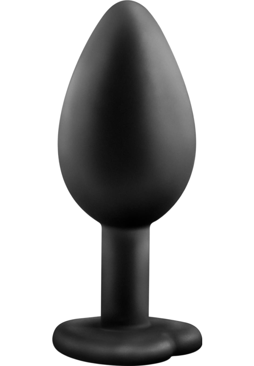 Σφήνα με κόσμημα από σιλικόνη σε μαύρο χρώμα, μήκους 7,6 εκ. και μέγιστης διαμέτρου 2,5 εκ.