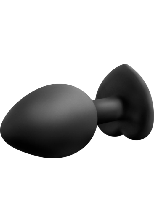 Σφήνα με κόσμημα από σιλικόνη σε μαύρο χρώμα, μήκους 7,6 εκ. και μέγιστης διαμέτρου 2,5 εκ.