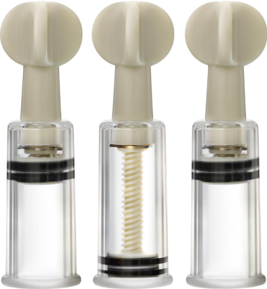 Βεντούζες θηλών από abs σε λευκό χρώμα, μήκους 10,1 εκ.