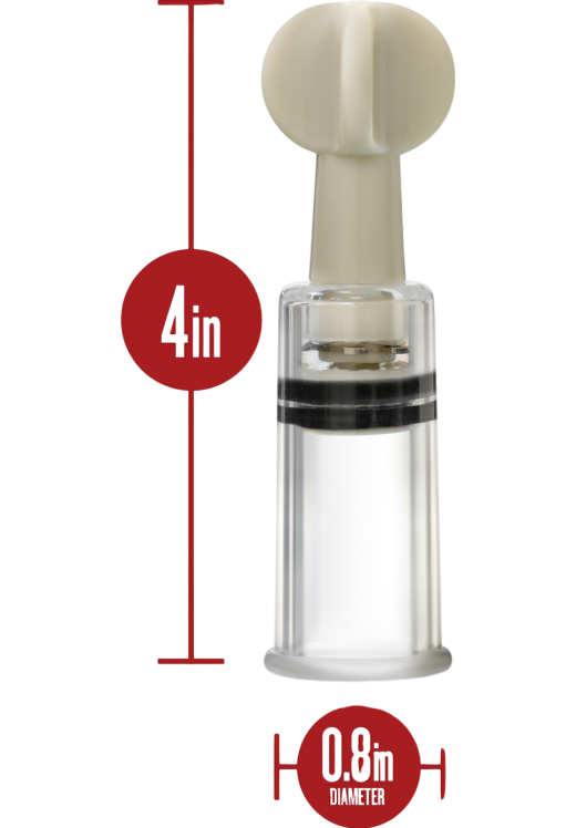 Βεντούζες θηλών από abs σε λευκό χρώμα, μήκους 10,1 εκ.