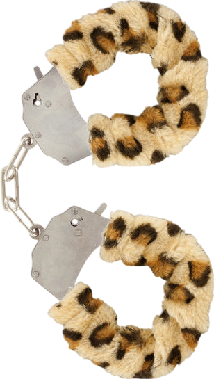 Μεταλλικές χειροπέδες σε λεοπάρ χρώμα