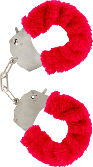 Μεταλλικές χειροπέδες σε κόκκινο χρώμα