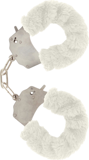 Μεταλλικές χειροπέδες σε λευκό χρώμα