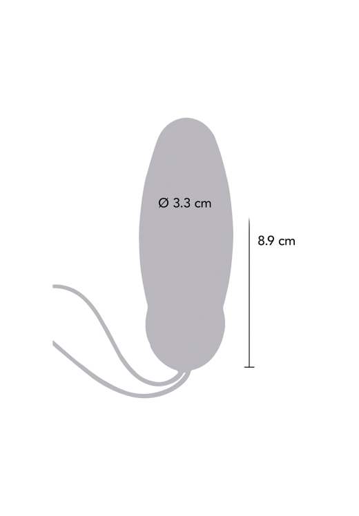 Τηλεχειριζόμενο αυγό από σιλικόνη σε μπλέ χρώμα, μήκους 8,9 εκ. και μέγιστης διαμέτρου 3,3 εκ. με τηλεχειριζόμενο χειρισμό