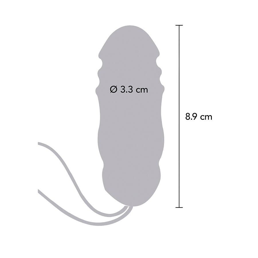 Τηλεχειριζόμενο αυγό από σιλικόνη σε φούξια χρώμα, μήκους 8,9 εκ. και μέγιστης διαμέτρου 3,3 εκ.