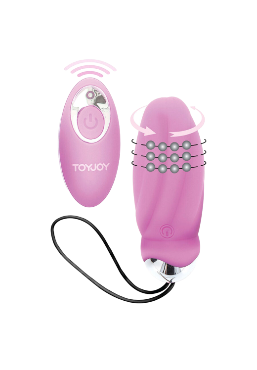 Τηλεχειριζόμενο αυγό από σιλικόνη σε ροζ χρώμα, μήκους 8,9 εκ, και μέγιστης διαμέτρου 3,4 εκ. με τηλεχειριζόμενο χειρισμό