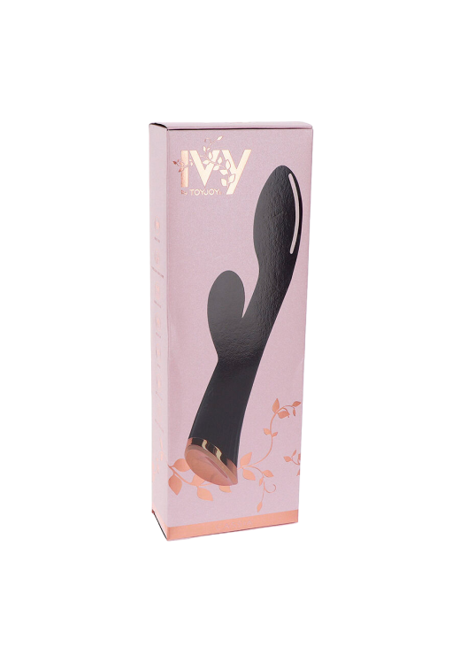 Rabbit δονητής από σιλικόνη σε μαύρο χρώμα, μήκους 20,5 εκ. και μέγιστης διαμέτρου 3,5 εκ.