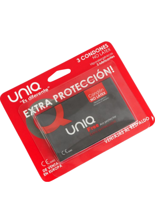 Προφυλακτικά χωρίς latex σε διάφανο χρώμα, συσκευασίας 3 τ.μ.χ