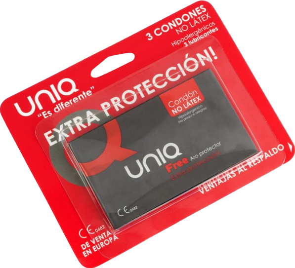 Προφυλακτικά χωρίς latex σε διάφανο χρώμα, συσκευασίας 3 τ.μ.χ