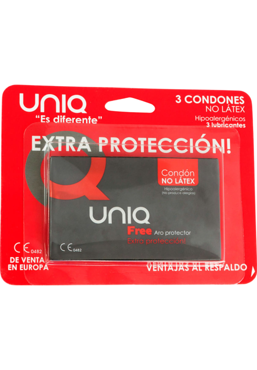 Προφυλακτικά χωρίς latex σε διάφανο χρώμα, συσκευασίας 3 τ.μ.χ