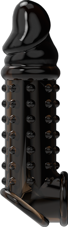 Προέκταση πέους από tpe σε μαύρο χρώμα, μήκους 15,5 εκ.