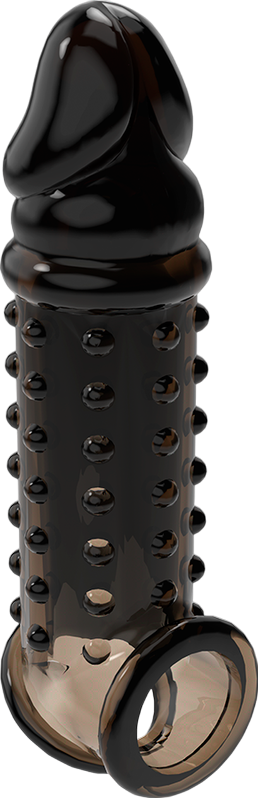 Προέκταση πέους από tpe σε μαύρο χρώμα, μήκους 15,5 εκ.