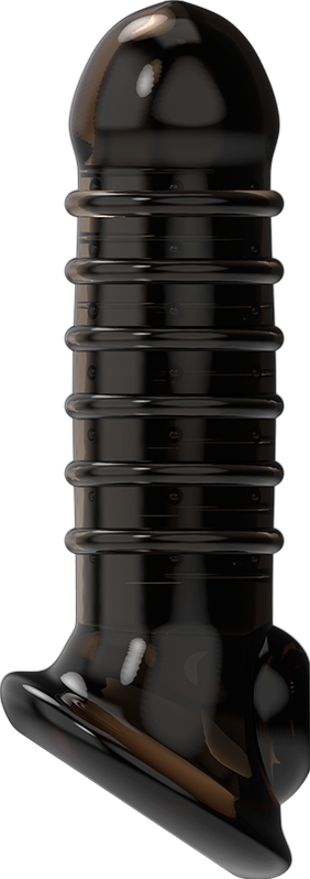 Προέκταση πέους από tpe σε μαύρο χρώμα, μήκους 15,5 εκ.