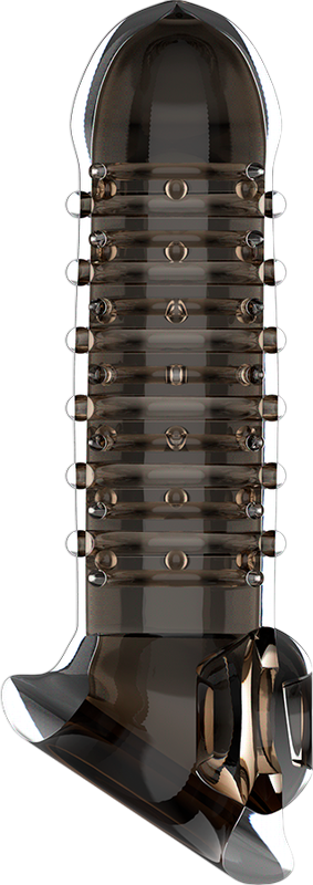 Προέκταση πέους από tpe σε μαύρο χρώμα, μήκους 15,5 εκ.